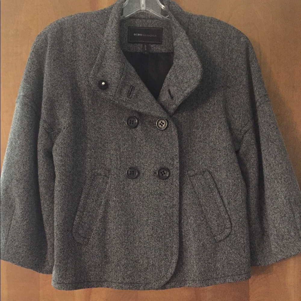 BCBG Tweed Swing Jacket with bell sleeves